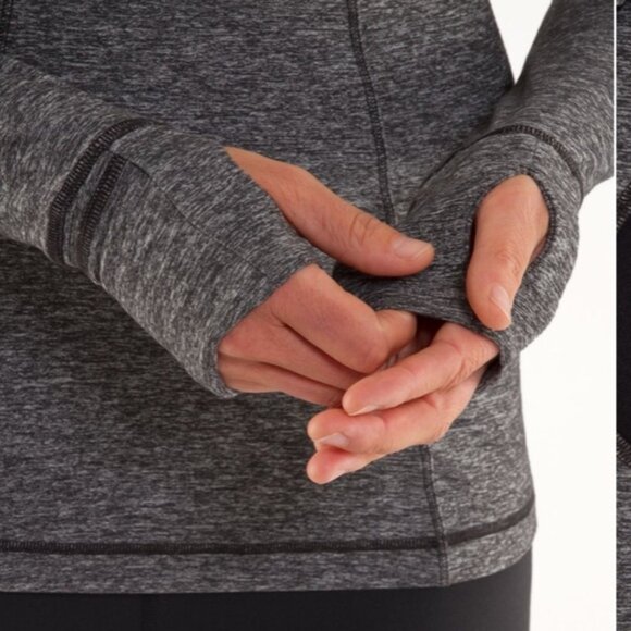 Lululemon Run Your Heart Out Pullover (First Release) Heathered Black - Picture 3 of 16